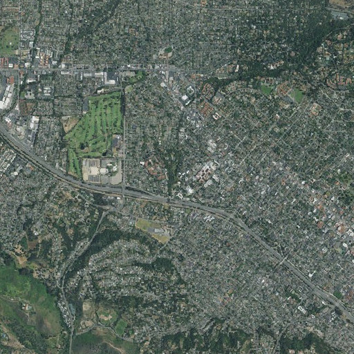 Aerial imagery of Oak Park, CA