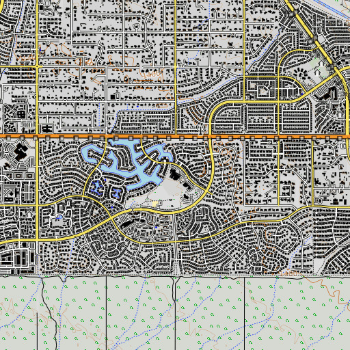 OpenTopoMap map of Laguna Elementary School, AZ