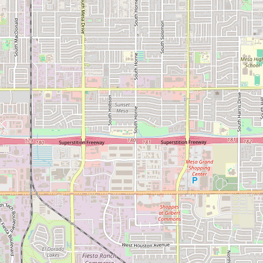 OpenStreetMap map of Learning Crossroads Basic Academy, AZ