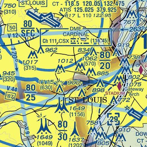 FAA VFR chart of Steinberg Hall, MO