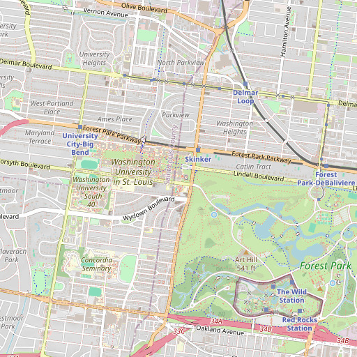 OpenStreetMap map of Steinberg Hall, MO