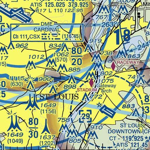 FAA VFR chart of Tegler Hall, MO