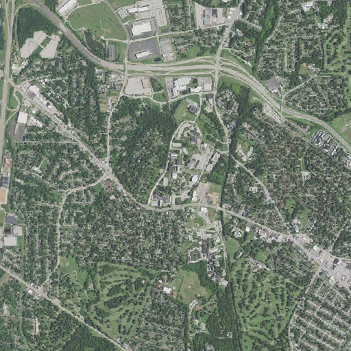 Aerial imagery of Thomas Jefferson Library, MO