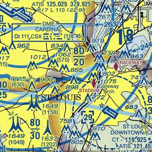 FAA VFR chart of Walsh Hall, MO