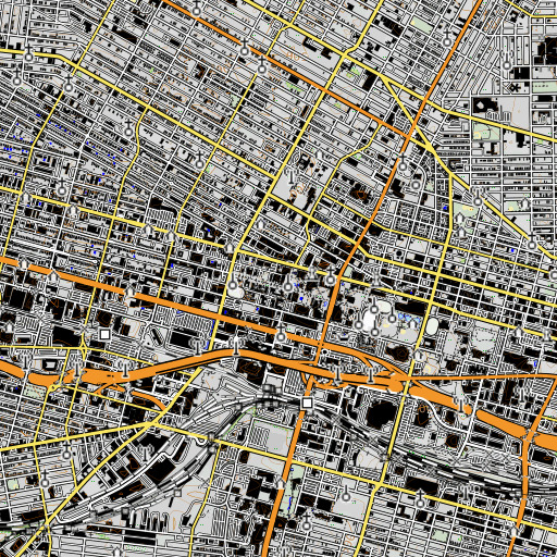 OpenTopoMap map of Xavier Hall, MO