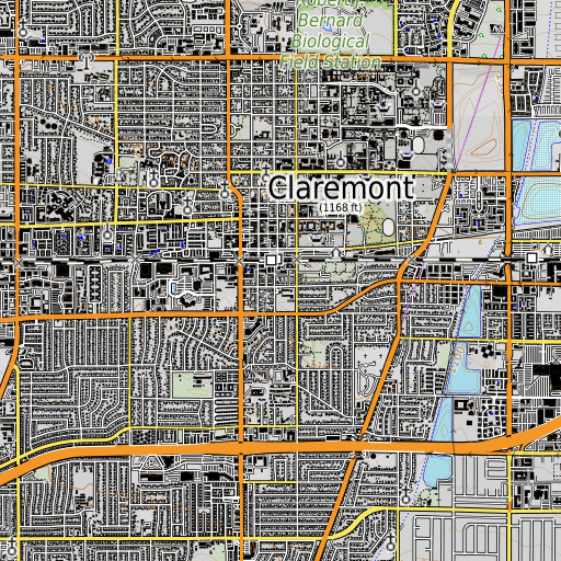 OpenTopoMap map of Oakmont Elementary School, CA