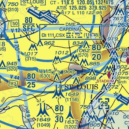 FAA VFR chart of Beaumont House, MO