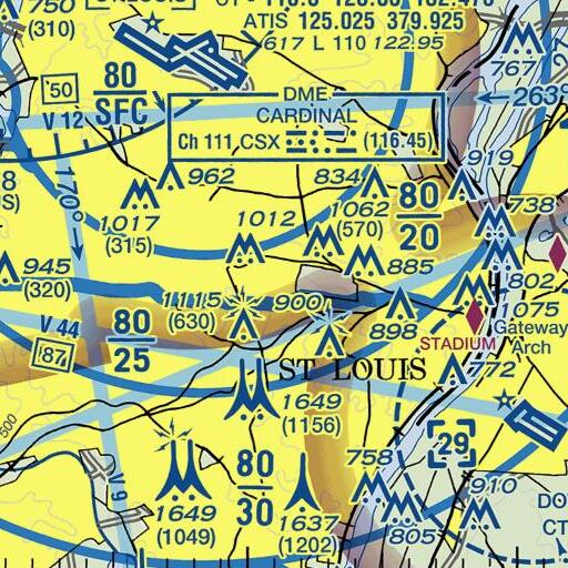 FAA VFR chart of Brauer Hall, MO