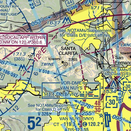 FAA VFR chart of Oat Mountain, CA