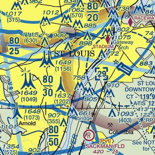 FAA VFR chart of Interchange 202B, MO