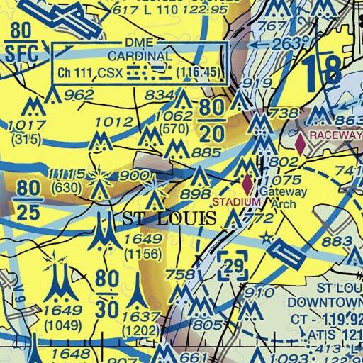 FAA VFR chart of Adams Elementary School, MO