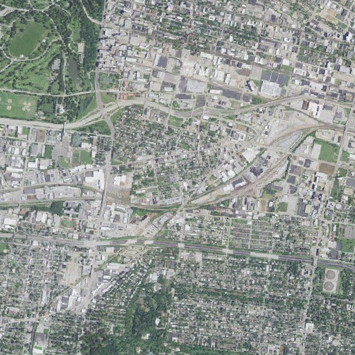 Aerial imagery of Adams Elementary School, MO