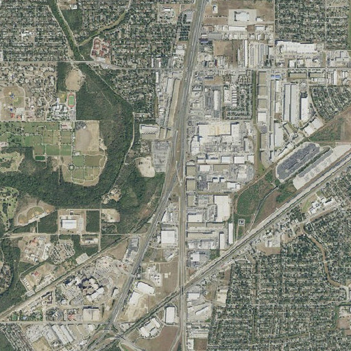 Aerial imagery of Interchange 161, TX