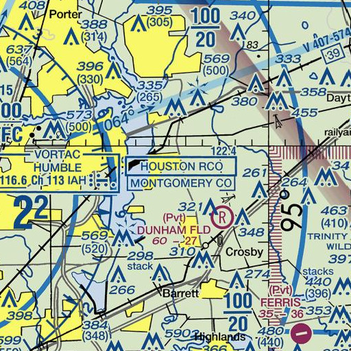 FAA VFR chart of Heathergate, TX