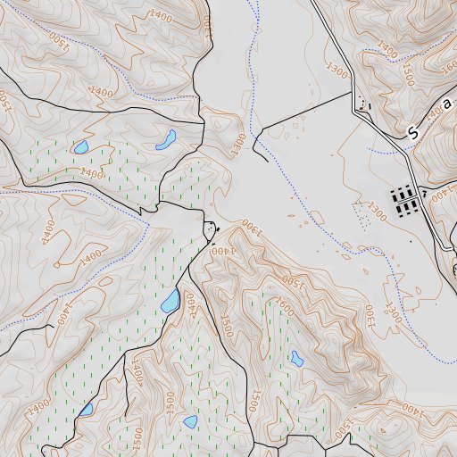OpenTopoMap map of Pear Tree Spring, CA