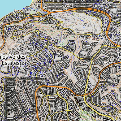 OpenTopoMap map of Pedregal School, CA