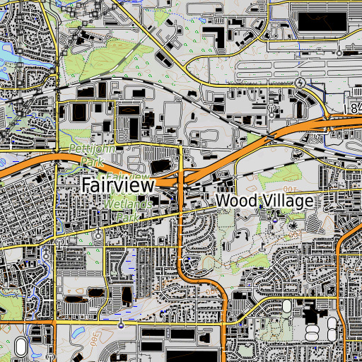 OpenTopoMap map of Interchange 16, OR