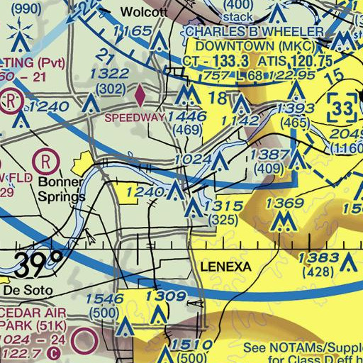 FAA VFR chart of Interchange 8B, KS