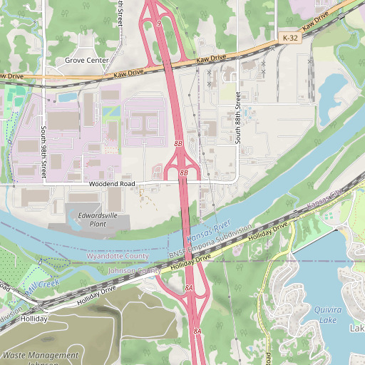 OpenStreetMap map of Interchange 8B, KS