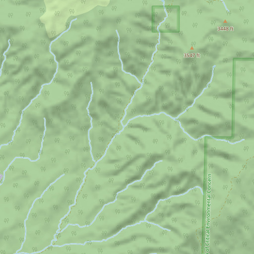 OpenStreetMap map of Post Canyon, CA