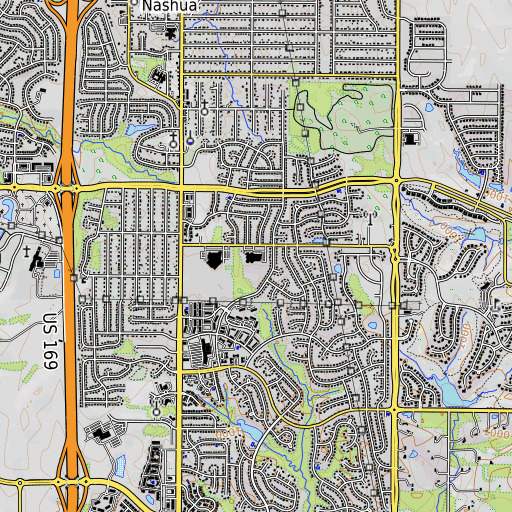 OpenTopoMap map of Fox Hill Elementary School, MO