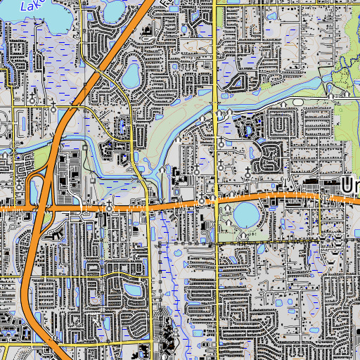OpenTopoMap map of Union Park Middle School, FL