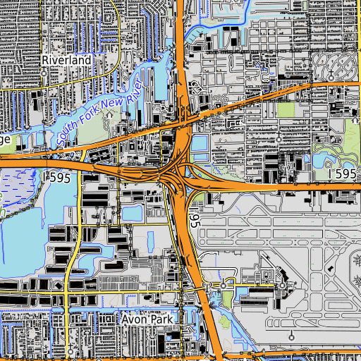 OpenTopoMap map of Interchange 24, FL