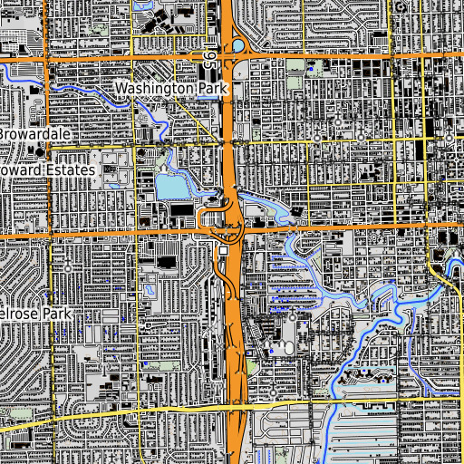 OpenTopoMap map of Interchange 27, FL