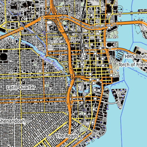 OpenTopoMap map of Interchange 2C, FL