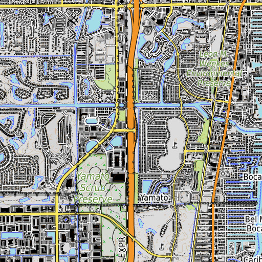 OpenTopoMap map of Interchange 50, FL