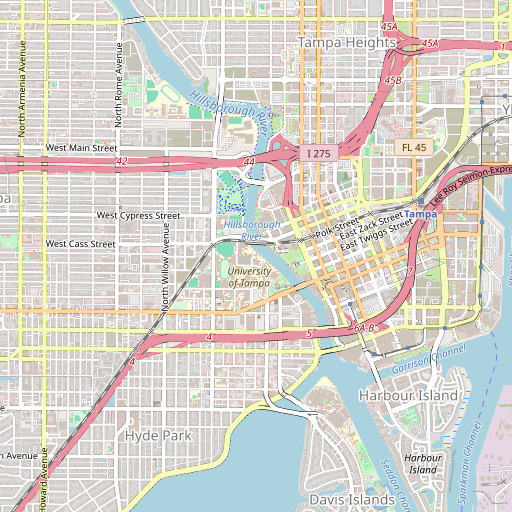OpenStreetMap map of McNeel Boathouse, FL