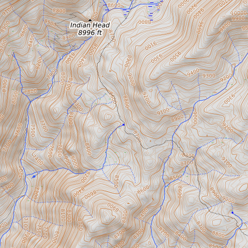 OpenTopoMap map of River Spring, CA
