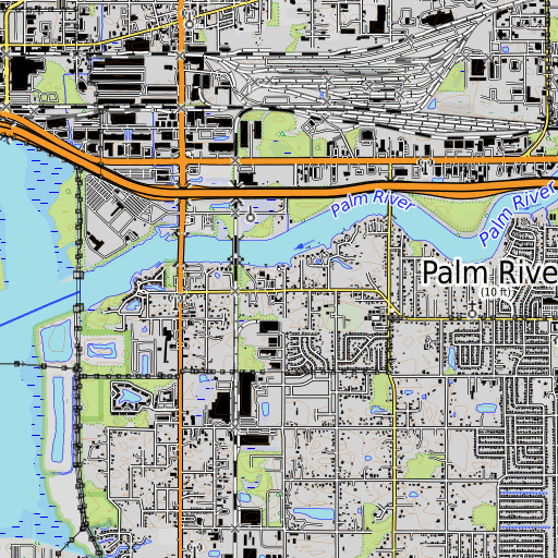 OpenTopoMap map of Everett, FL