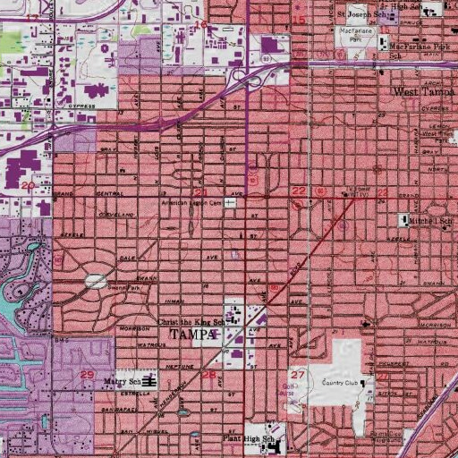 USGS 24K topo map of Watts, FL