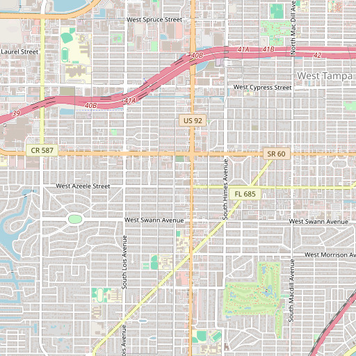 OpenStreetMap map of Watts, FL
