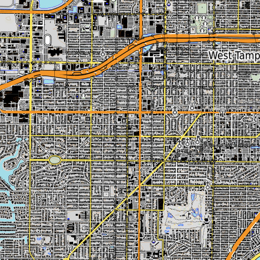 OpenTopoMap map of Watts, FL