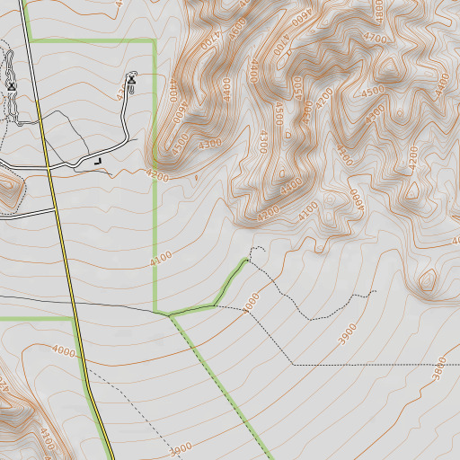 OpenTopoMap map of Rustler Canyon, CA