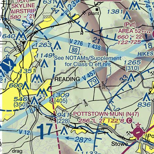FAA VFR chart of Biebers Mill, PA