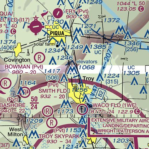 FAA VFR chart of Twin Arch Ball Fields, OH