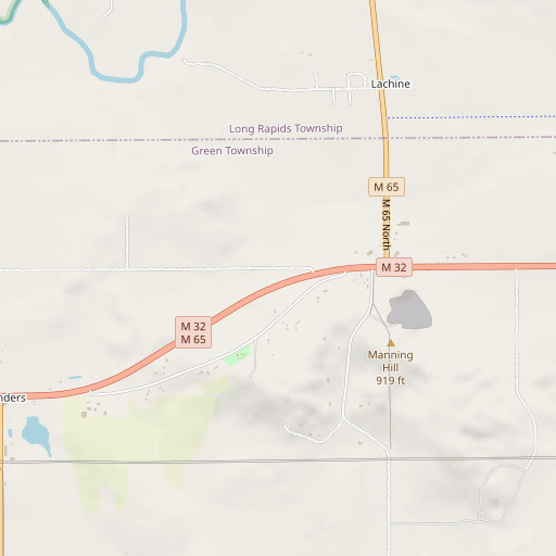 OpenStreetMap map of Manning Hill Park, MI