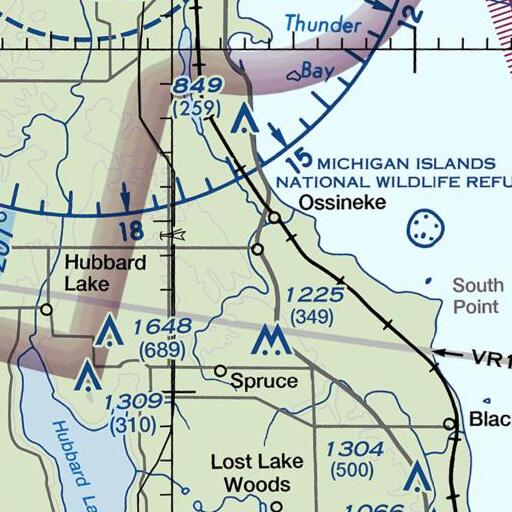 FAA VFR chart of Sanborn School, MI