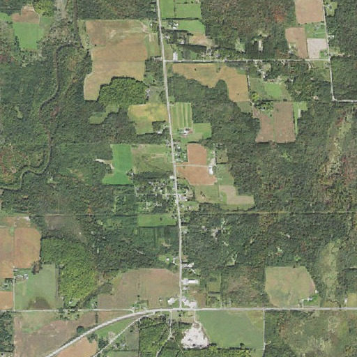 Aerial imagery of Lachine Post Office, MI