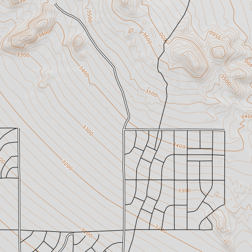 OpenTopoMap map of Shadow Mountains, CA