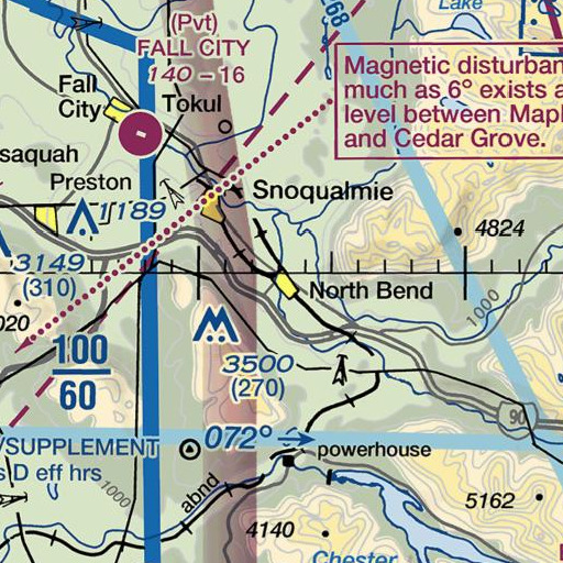 FAA VFR chart of Two Rivers School, WA
