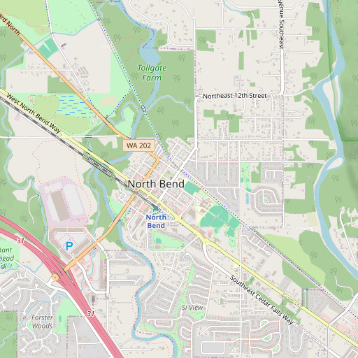 OpenStreetMap map of Two Rivers School, WA