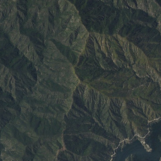 Aerial imagery of Silver Mountain, CA