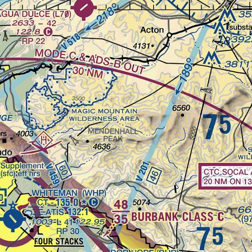 FAA VFR chart of Sold Canyon, CA