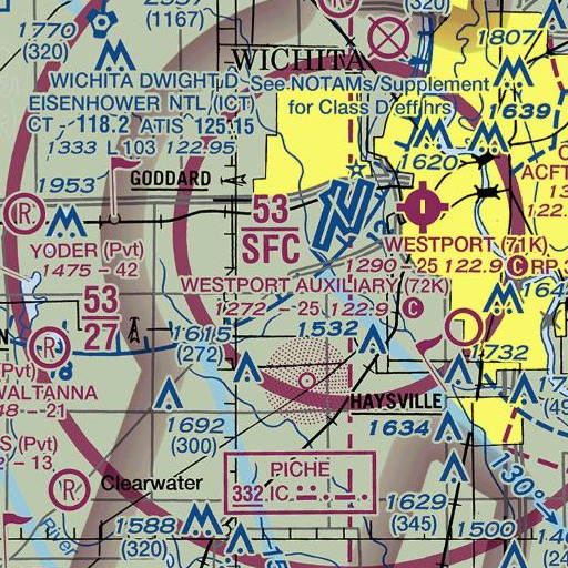 FAA VFR chart of Saint Peter Catholic School, KS