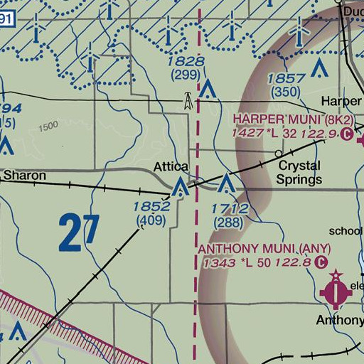 FAA VFR chart of Puls Elementary School, KS