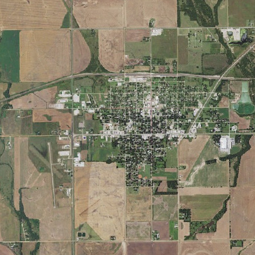Aerial imagery of Harper Elementary School, KS
